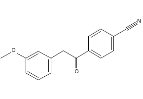 4'-Cyano-2-(3-methoxyphenyl)acetophenone structure, CAS 465514-67-4