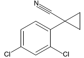 1-(2,4-Dichlorophenyl)-1-cyclopropylcyanide structure, CAS 71463-55-3