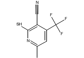 2-Mercapto-6-methyl-4-(trifluoromethyl)nicotinonitrile structure, CAS 182127-92-0