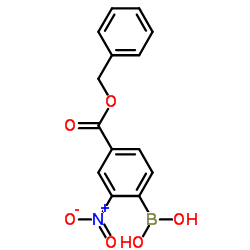 (4-Benzyloxycarbonyl-2-nitro)benzeneboronicacid structure, CAS 850568-58-0