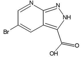 5-Bromo-1H-pyrazolo[3,4-b]pyridine-3-carboxylicacid structure, CAS 916325-85-4