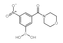 N-Morpholinyl3-borono-5-nitrobenzamide structure, CAS 871332-80-8
