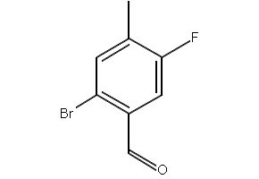 2-Bromo-4-fluoro-5-methylbenzaldehyde structure, CAS 916792-17-1