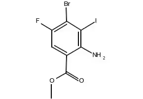 2-Bromo-5-fluoro-4-methyl-3-nitropyridine structure, CAS 917918-84-4