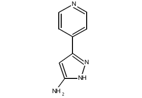 5-Pyridin-4-yl-2H-pyrazol-3-ylamine structure, CAS 91912-53-7