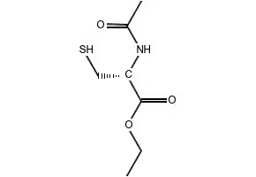 N-Acetyl-L-cysteineethylester structure, CAS 59587-09-6