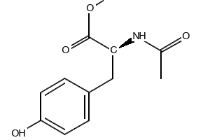 N-Acetyl-L-tyrosinemethylester structure, CAS 2440-79-1