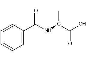 N-Benzoyl-L-alanine structure, CAS 2198-64-3