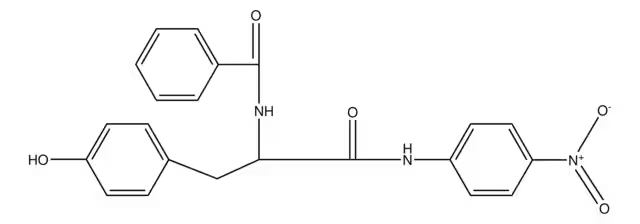 N-Benzoyl-L-tyrosinep-nitroanilide structure, CAS 6154-45-6