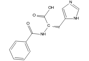 N-Benzoyl-L-histidine structure, CAS 5354-94-9