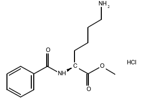 N-Benzoyl-L-lysinemethylesterhydrochloride structure, CAS 14280-01-4
