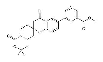 Tert-Butyl6-(5-(methoxycarbonyl)pyridin-3-yl)-4-oxospiro[chroman-2,4'-piperidine]-1'-carboxylate structure, CAS 921760-67-0