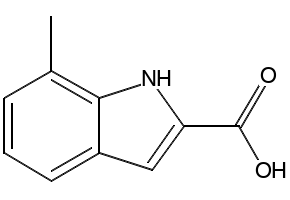 7-Methylindole-2-carboxylicacid structure, CAS 18474-60-7