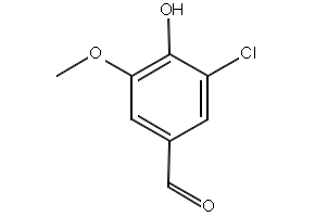 3-Chloro-4-hydroxy-5-methoxybenzaldehyde structure, CAS 19463-48-0