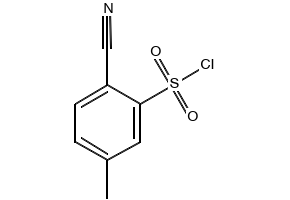 2-Cyano-5-methylbenzenesulfonylchloride structure, CAS 197960-31-9