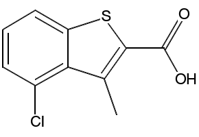 3-Chloro-4-methylbenzo[b]thiophene-2-carboxylicacid structure, CAS 923772-93-4