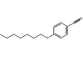 4-N-Heptyloxybenzonitrile structure, CAS 29147-88-4