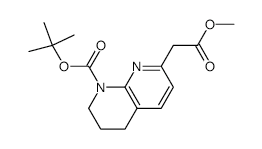 (8-Boc-5,6,7,8-Tetrahydro-[1,8]naphthyridin-2-yl)-aceticacidmethylester structure, CAS 925889-81-2
