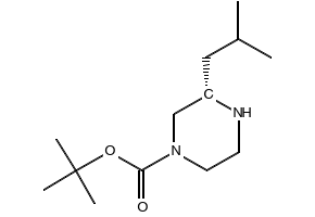 (S)-1-Boc-3-isobutyl-piperazine structure, CAS 928025-62-1