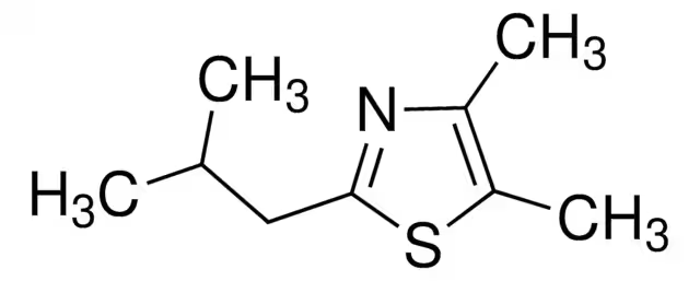 4,5-Dimethyl-2-isobutylthiazole structure, CAS 53498-32-1