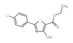 Ethyl2-(4-chlorophenyl)-4-hydroxythiazole-5-carboxylate structure, CAS 263016-08-6