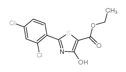 Ethyl2-(2,4-dichlorophenyl)-4-hydroxythiazole-5-carboxylate structure, CAS 262856-01-9