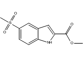 Methyl5-(methylsulfonyl)-1H-indole-2-carboxylate structure, CAS 205873-28-5
