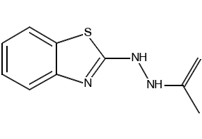 Acetone-benzothiazolyl-2-hydrazone structure, CAS 6277-26-5