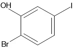 2-Bromo-5-iodophenol structure, CAS 932372-99-1