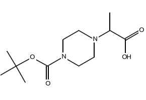2-(1-tert-Butoxycarbonylpiperazin-4-yl)propionicacid structure, CAS 680579-19-5