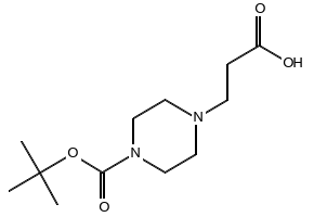 3-(1-tert-Butoxycarbonylpiperazin-4-yl)propionicacid structure, CAS 242459-97-8