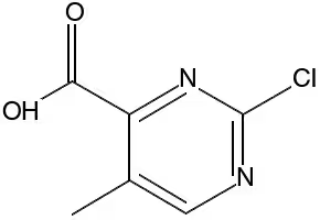 2-Chloro-5-methylpyrimidine-4-carboxylicacid structure, CAS 933746-10-2