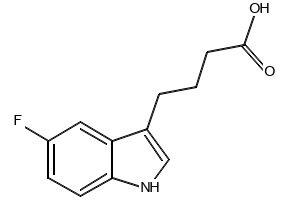5-Fluoroindole-3-butyricacid structure, CAS 319-72-2