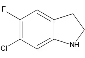 5-Chloro-6-fluoroindoline structure, CAS 935272-19-8