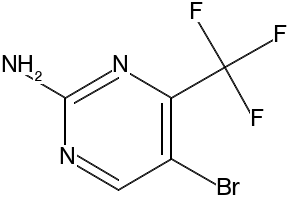 5-Bromo-4-(trifluoromethyl)pyrimidin-2-amine structure, CAS 935534-47-7