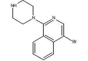 4-Bromo-1-(piperazin-1-yl)isoquinoline structure, CAS 401567-96-2