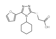 (4-cyclohexyl-5-furan-2-yl-4H-[1,2,4]triazol-3-ylsulfanyl)-aceticacid structure, CAS 337487-27-1