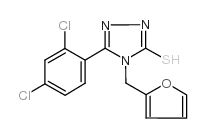 5-(2,4-Dichlorophenyl)-4-(2-furylmethyl)-4H-1,2,4-triazole-3-thiol structure, CAS 266312-58-7