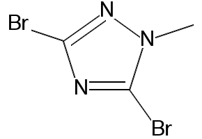 1-Benzyl-3,5-dibromo-1H-1,2,4-triazole structure, CAS 106724-85-0