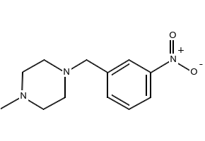 1-Methyl-4-(3-nitrobenzyl)piperazine structure, CAS 198281-54-8