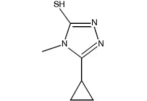 4-Cyclopropyl-5-(4-methyl-1,2,3-thiadiazol-5-yl)-4H-1,2,4-triazole-3-thiol structure, CAS 352018-98-5