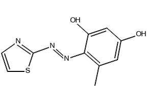 5-Methyl-4-(2-thiazolylazo)resorcinol structure, CAS 37422-56-3