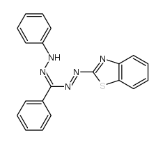 5-(2-Benzothiazolyl)-1,3-diphenylformazan structure, CAS 21326-44-3