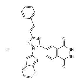 2-(2'-benzothiazolyl)-5-styryl-3-(4'phthalhydrazidyl)tetrazoliumchloride structure, CAS 38116-89-1