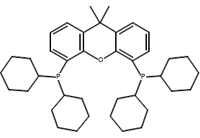4,5-Bis(dicyclohexylphosphino)-9,10a-dihydro-9,9-dimethyl-8aH-xanthene structure, CAS 940934-47-4