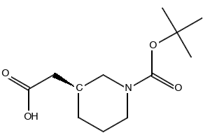 (S)-3-Carboxymethyl-piperidine-1-carboxylicacidtert-butylester structure, CAS 941289-27-6