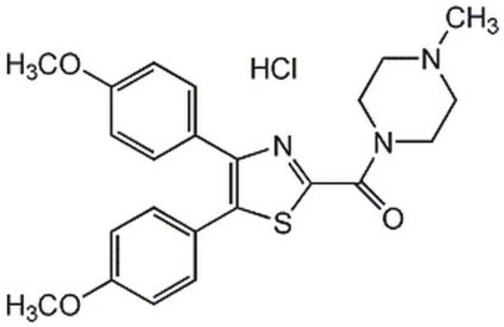 1-[[4,5-bis(4-Methoxyphenyl)-2-thiazolyl]carbonyl]-4-methylpiperazinehydrochloride structure, CAS 130717-51-0