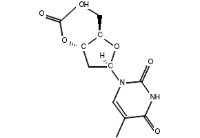 3'-ACETYLTHYMIDINE structure, CAS 21090-30-2