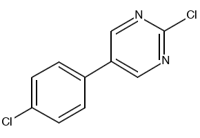 2-Chloro-5-(4-chlorophenyl)pyrimidine structure, CAS 27956-40-7