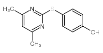 4-[(4,6-Dimethylpyrimidin-2-yl)thio]phenol structure, CAS 107718-34-3